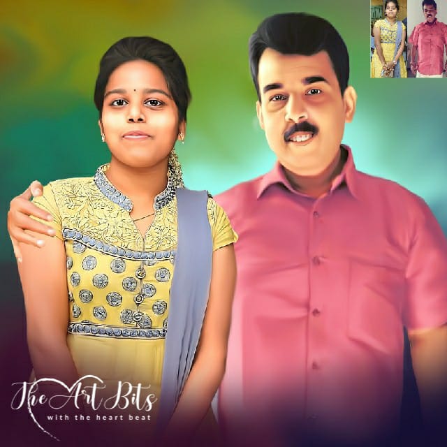 Personalized Digital Canvas Oil Painting For Wedding, Birthday Gift